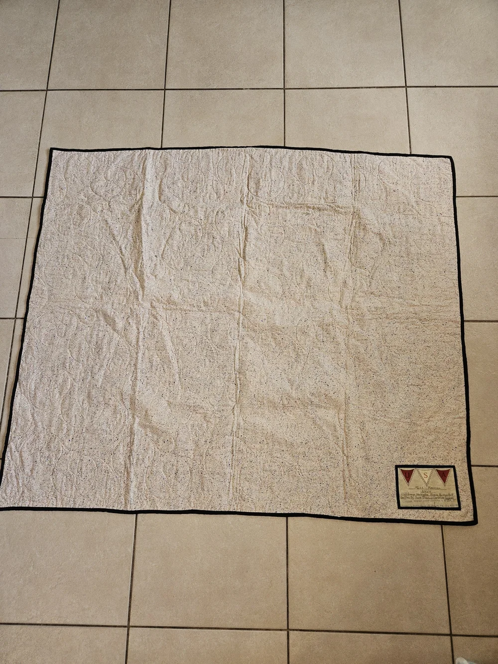 Handmade Patriotic Eagle Quilted Throw Blanket - Blue, Red, White